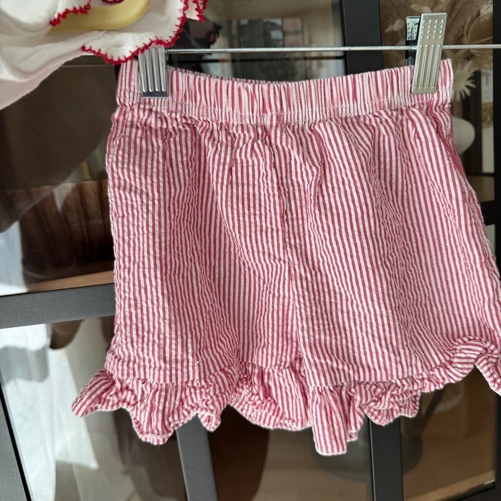 Texas flag smocked set tee ruffle cap sleeve shorts striped rodeo toddler girl